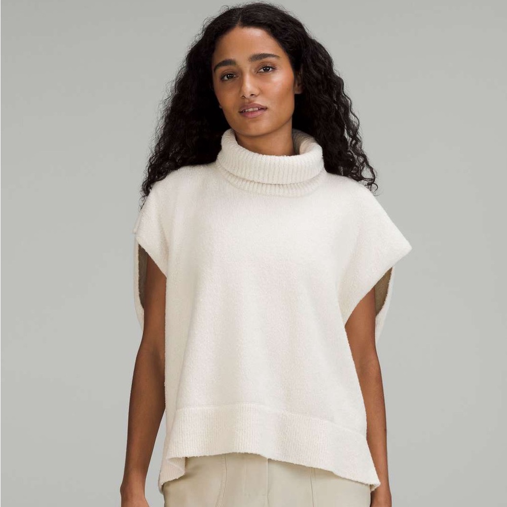 Lululemon Brushed Cotton Merino Blend Tunic, Bone $178 MSRP EUC